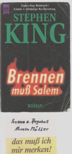 Stephen King, Stephen King (duplicate): Brennen muss Salem! Roman (Paperback, German language, 1990, Heyne)