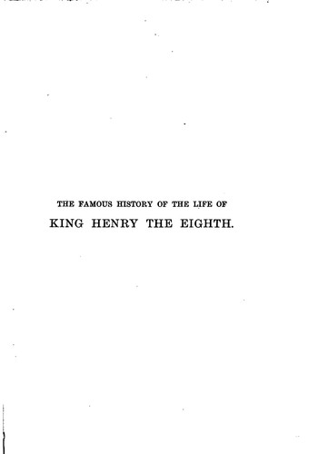 William Shakespeare: King Henry the Eighth (1895, Macmillan)