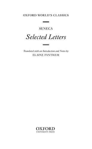 Seneca the Younger: Selected Letters (2010, Oxford University Press)