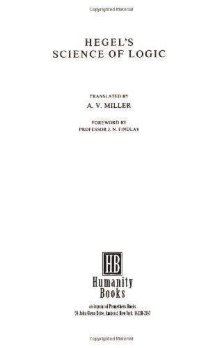 Georg Wilhelm Friedrich Hegel: Hegel's Science of Logic (1991)