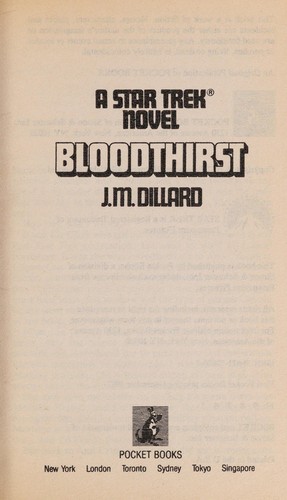 Jeanne Kalogridis: BLOODTHIRST (Paperback, 1990, Star Trek)