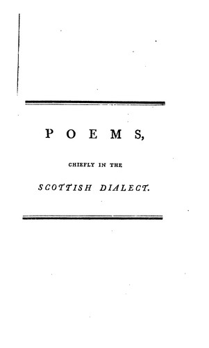 Robert Burns: Poems, Chiefly in the Scottish Dialect (1797, Printed for T. Cadell jun. and W. Davies , London; and William Creech, Edinburgh)