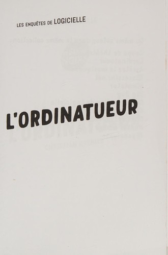 Christian Grenier: L'ordinatueur (French language, 2016, Rageot)