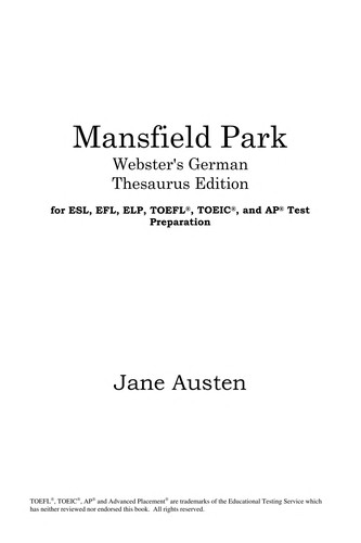 Jane Austen: Mansfield Park (EBook, 2005, ICON Classics)