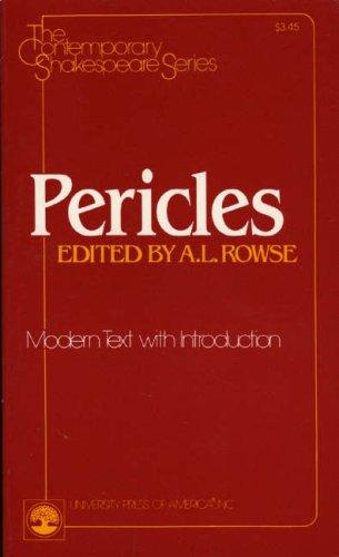 William Shakespeare: Pericles, Prince of Tyre (1987, University Press of America)