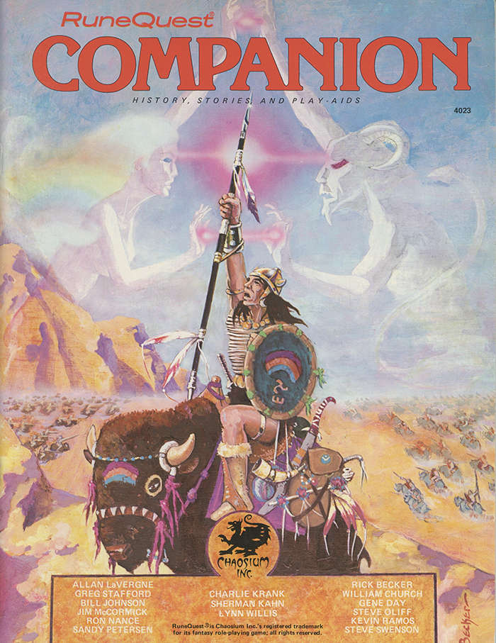 Bill Johnson, Sherman Kahn, Alan LaVergne, Jim McCormick, Ron Nance, Sandy Petersen, Greg Stafford: RuneQuest Companion (Paperback, 1983, Chaosium)