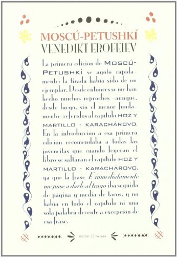 Erofeiev Venedikt: Moscu-Petushki (Paperback, 1900, Marbot Ediciones)
