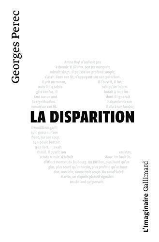 Georges Perec: La disparition (French language, 1990, Gallimard)