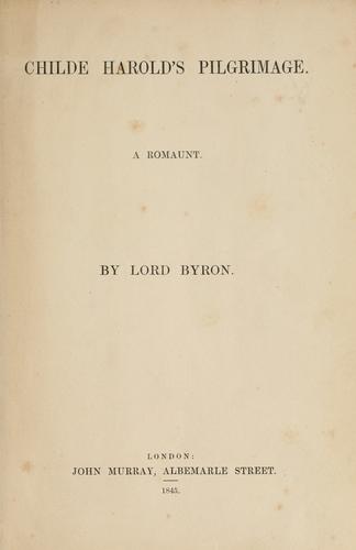 Lord Byron: Childe Harold's pilgrimage (1845, J. Murray)