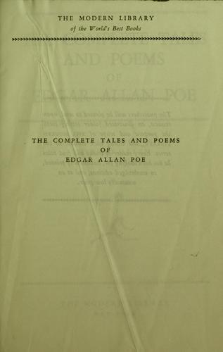 Edgar Allan Poe: The complete tales and poems of Edgar Allan Poe (1938, The Modern library)