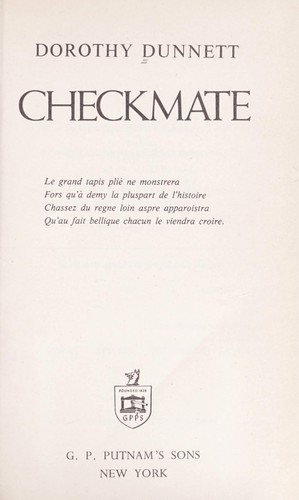 Dunnett, Dorothy.: Checkmate (1975, Putnam)
