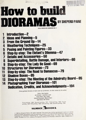 Sheperd Paine: How to build dioramas (1980, Kalmbach Books)