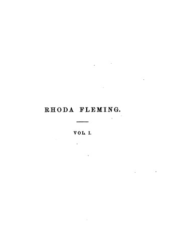George Meredith: Rhoda Fleming (1897, C. Scribner's sons)