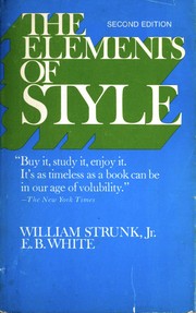 William Strunk: The Elements of Style (Hardcover, 1975, Macmillan Company)