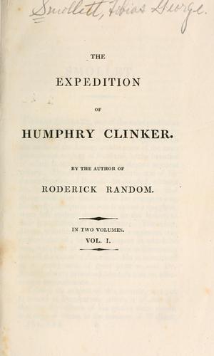 Tobias Smollett: The expedition of Humphry Clinker. (1820, F.C. and J. Rivington; etc.)