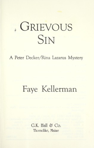 Faye Kellerman: Grievous sin (1994, G.K. Hall)