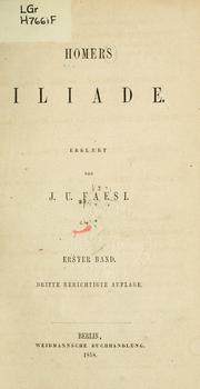 Homer: Iliade (Ancient Greek language, 1858, Weidmann)