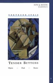 Gertrude Stein: Tender Buttons. (1991, Sun & Moon P.,U.S.)