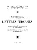 Montesquieu: Lettres persanes (French language, 1986, Impr. nationale)