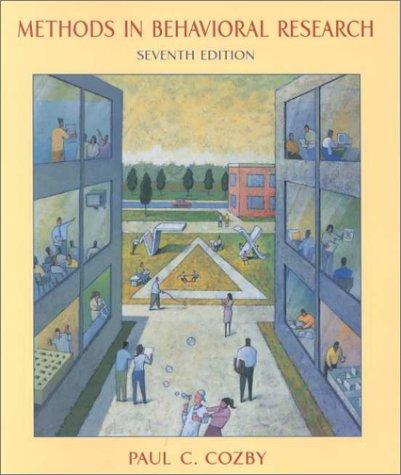 Paul C. Cozby: Methods in Behavioral Research (Paperback, 2000, McGraw-Hill Humanities/Social Sciences/Languages)