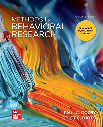 Paul Cozby, Scott Bates: Methods in Behavioral Research (Paperback, 2019, McGraw-Hill Education)