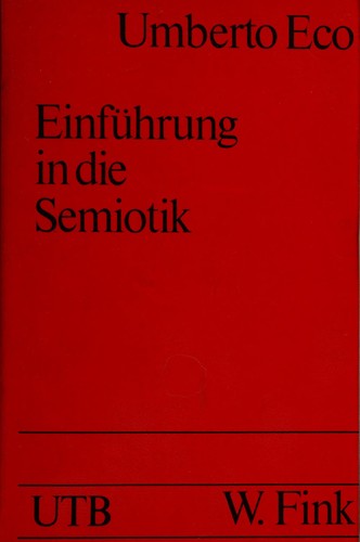 Umberto Eco: Einführung in die Semiotik (Indonesian language, 1972, Wilhelm Fink Verlag)