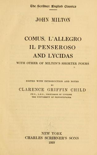 John Milton: Comus (1910, C. Scribner's sons)