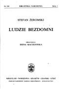 Stefan Żeromski: Ludzie bezdomni (Polish language, 1987, Zakład Narodowy im. Ossolińskich)