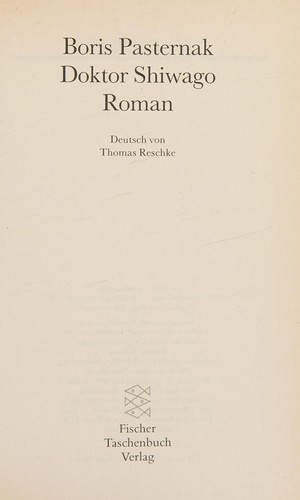 Борис Пастернак: Doktor Schiwago (German language, 1997, Fischer Taschenbuchverlag)