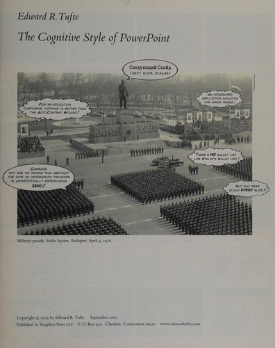 Edward R. Tufte: The cognitive style of PowerPoint (Paperback, 2003, Graphics Press)