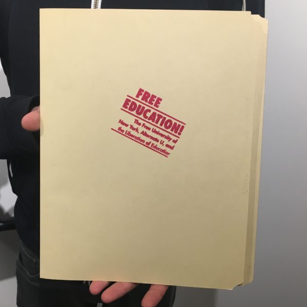 Jakob Jakobsen, Free University of New York, Alternate U: Free Education! (Paperback, 2018, Interference Archive)