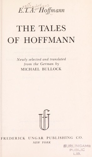 E. T. A. Hoffmann: The tales of Hoffmann. (1963, Ungar)