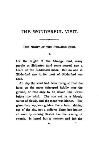 H. G. Wells: The Wonderful Visit (1896, Dent)