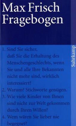 Max Frisch: Fragebogen (Paperback, 1998, Suhrkamp)