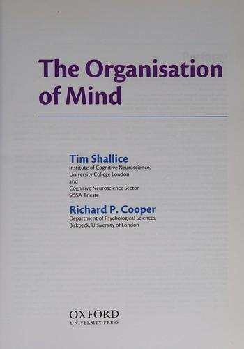 Tim Shallice: The organisation of mind (2011)