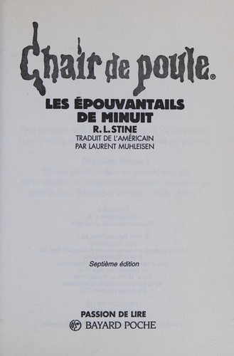 R. L. Stine: Les épouvantails de minuit (French language, 1995, Bayard poche)