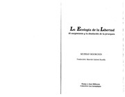 Murray Bookchin: La ecologi a de la libertad (Spanish language, 1999, Nossa y Jara Editores, Colectivo los Almendros)