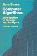 Sara Baase: Computer algorithms (1991, Addison-Wesley Pub. Co.)