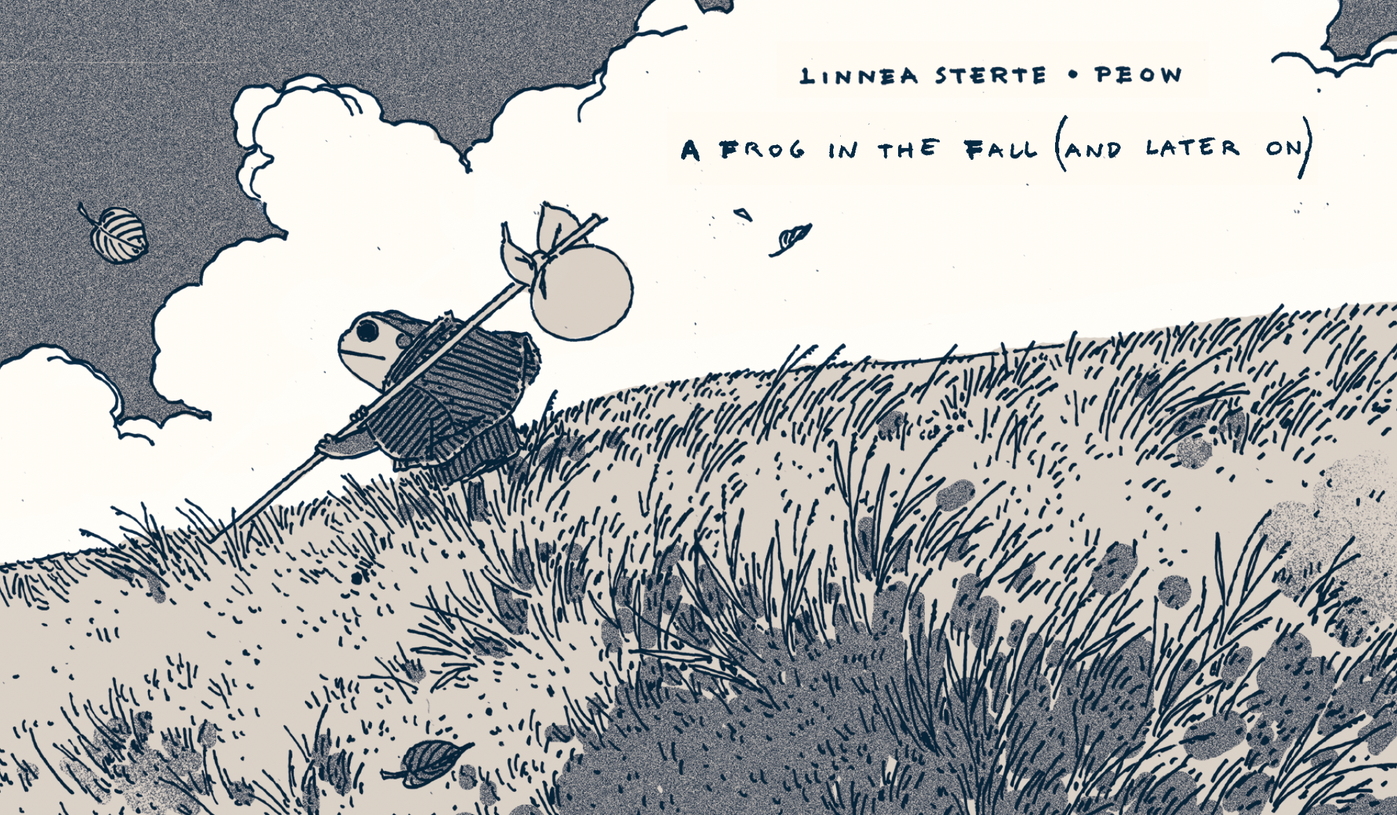 A frog in the fall (and later on) (2022, Peow)