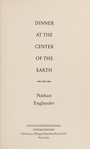 Nathan Englander: Dinner at the center of the earth (2017)
