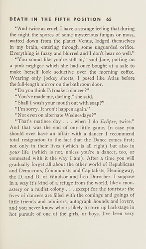 Gore Vidal: Death in the fifth position (1991, Armchair Detective Library)