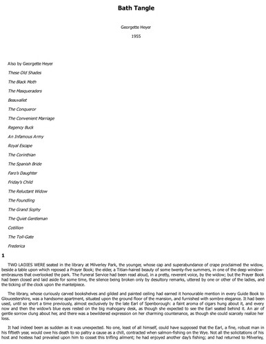 Georgette Heyer: Bath tangle (2011, Sourcebooks Casablanca)