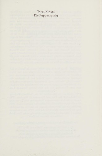 Tanja Kinkel: Die Puppenspieler (German language, 1996, Goldmann)