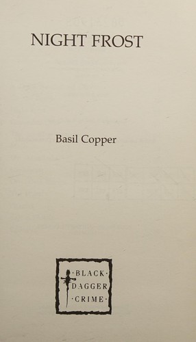 Basil Copper: Night Frost (Hardcover, 2000, Black Dagger Crime, [Chivers])