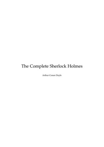 Arthur Conan Doyle: The Complete Sherlock Holmes (sherlock-holm.es)
