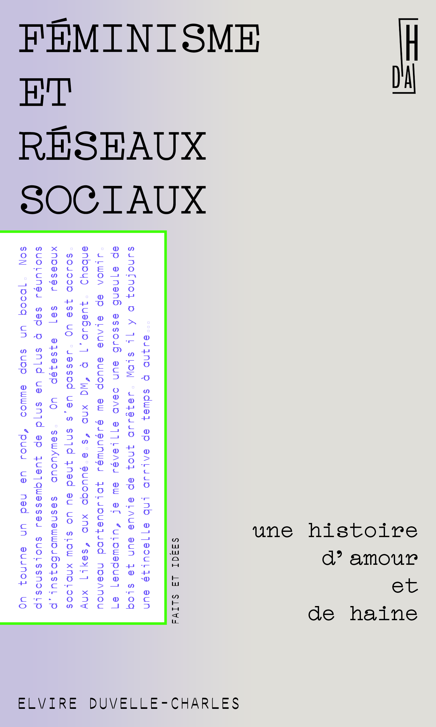 Elvire Duvelle-Charles: Féminisme et réseaux sociaux (French language, 2022, Hors-d'atteinte)
