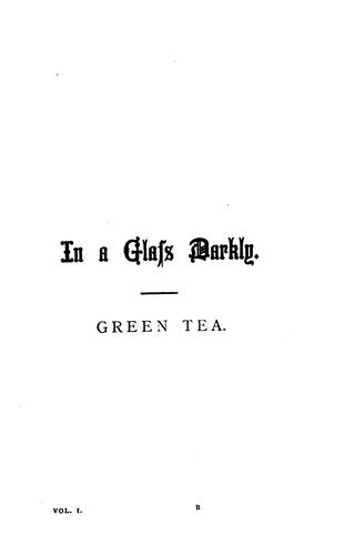 Sheridan Le Fanu: In a glass darkly (1872, R. Bentley)
