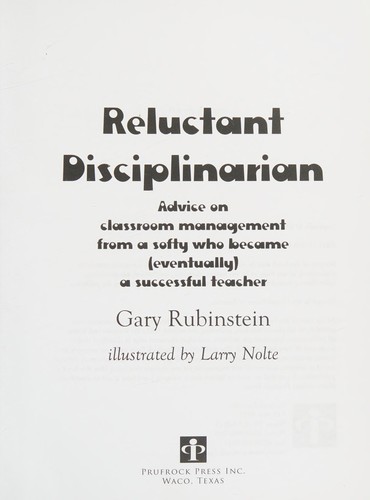 Gary Rubinstein: Reluctant Disciplinarian (1999, Taylor & Francis Group)