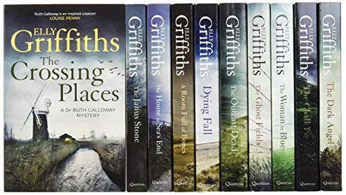 Elly Griffiths (duplicate), The Crossing Places By Elly Griffiths 978-0547386065, 0547386060, 9780547386065, A Dying Fall By Elly Griffiths 978-0544227804, 0544227808, 9780544227804, The Janus Stone By Elly Griffiths 978-0547577401, 0547577400, 9780547577401, The House at Sea's End By Elly Griffiths 978-0547844176, 0547844174, 9780547844176, The Outcast Dead By Elly Griffiths 978-0544334526, 0544334523, 9780544334526, The Ghost Fields By Elly Griffiths 978-0544577862, 0544577868, 9780544577862, The Dark Angel By Elly Griffiths 978-1328585202, 1328585204, 9781328585202, The Woman in Blue By Elly Griffiths 978-0544947115, 0544947118, 9780544947115, The Chalk Pit By Elly Griffiths 978-1328915351, 1328915352, 9781328915351, A Room Full of Bones By Elly Griffiths 978-0544001121, 0544001125, 9780544001121: The Dr Ruth Galloway Mysteries 10 Books Box Set by Elly Griffiths - The Dark Angel, A Room Full of Bones, The Outcast Dead, The Janus Stone, The Ghost Fields, The Crossing Places, A Dying Fall (Paperback, 2018, Quercus)