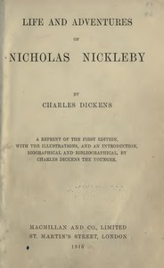 Charles Dickens: Nicholas Nickleby (2006, Project Gutenberg)